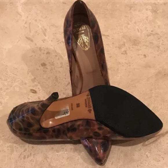 JUDARI MILANO 🐆Leopard Patent Leather Heels High End Designer ITALY VERY RARE!! - Picture 12 of 12